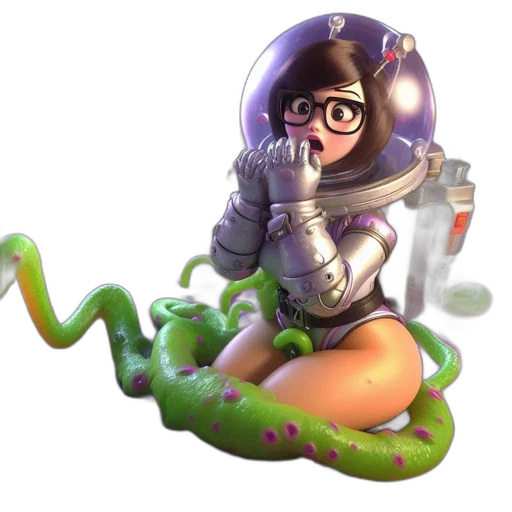 creature, robot, staff, weapon transparent PNG cut-out