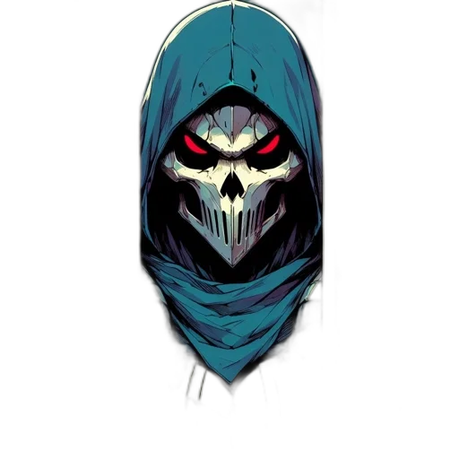 mask, face, jacket, comic book art transparent PNG cut-out