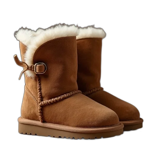shoes, children, shearling, boots transparent PNG cut-out