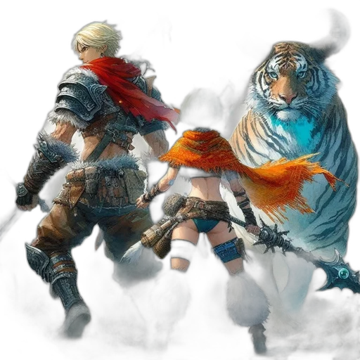 fantasy art, concept art, comic book art, pixel art transparent PNG cut-out