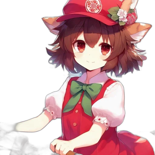 hat, dress, staff, flower transparent PNG cut-out