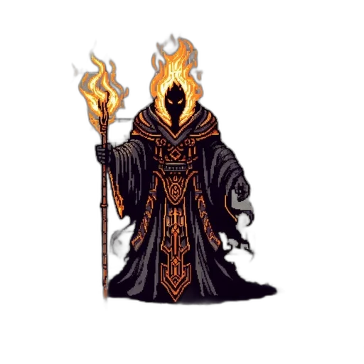 staff, mask, jacket, pixel art transparent PNG cut-out
