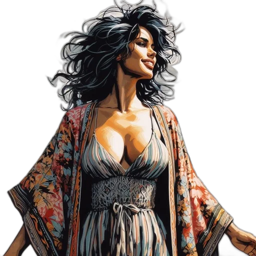 dress, comic book art, concept art, photorealistic transparent PNG cut-out