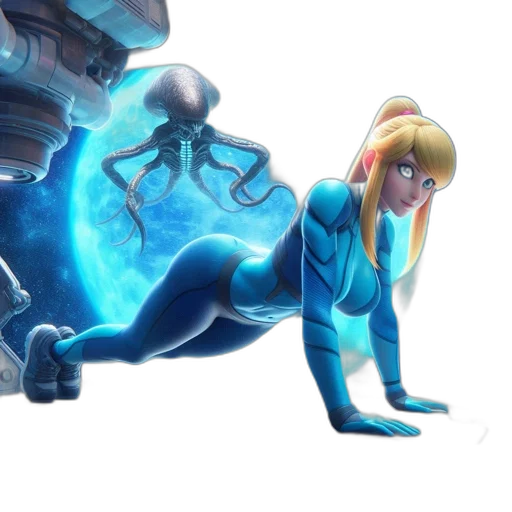 robot, creature, staff, weapon transparent PNG cut-out