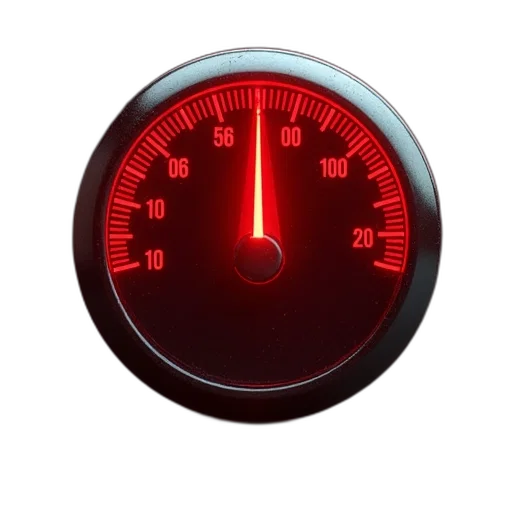 car, red, digital, gauge transparent PNG cut-out