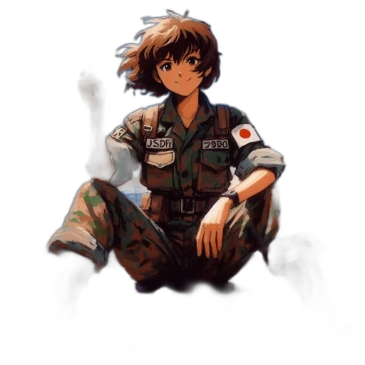 weapon, jacket, face, pixel art transparent PNG cut-out