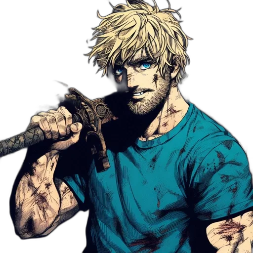 staff, weapon, sword, comic book art transparent PNG cut-out