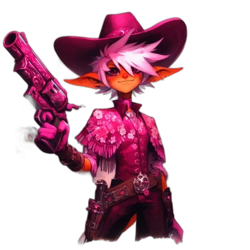 weapon, jacket, staff, hat transparent PNG cut-out