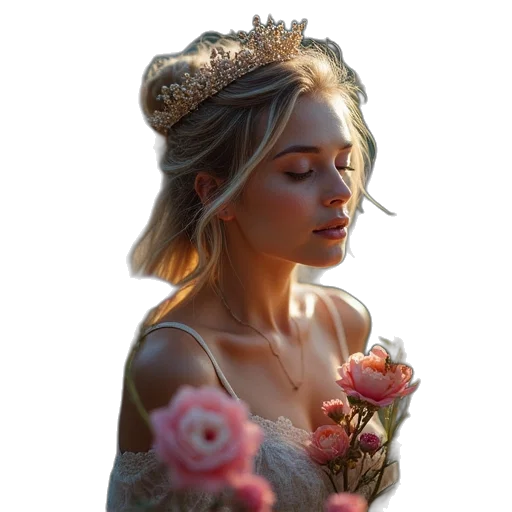 crown, dress, jewelry, flower transparent PNG cut-out