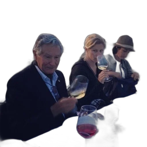hat, man, two, women transparent PNG cut-out