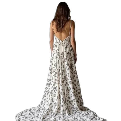 dress, monochrome, woman, wearing transparent PNG cut-out