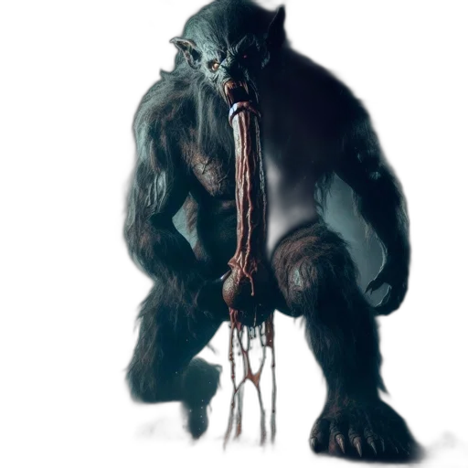 creature, animal, staff, weapon transparent PNG cut-out