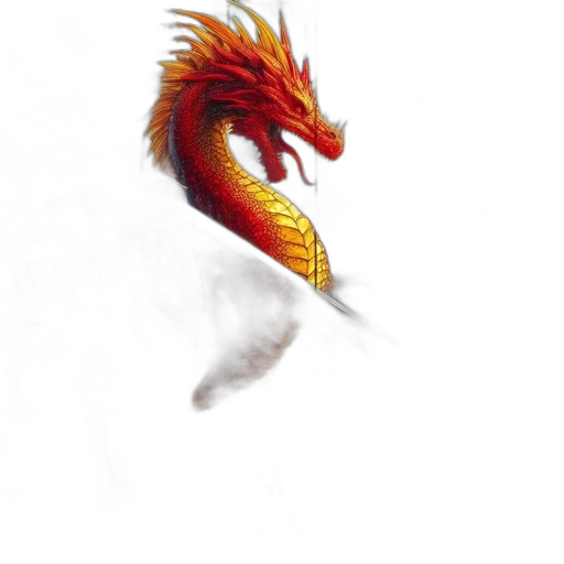 dragon, staff, animal, creature transparent PNG cut-out