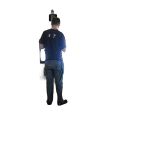 staff, robot, hat, jacket transparent PNG cut-out