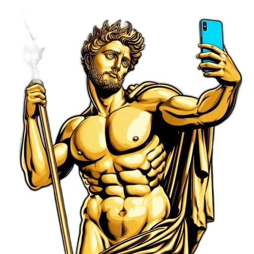 sword, staff, comic book art, vaporwave transparent PNG cut-out