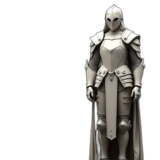 concept art, 3d render, fantasy art, monochrome transparent PNG cut-out