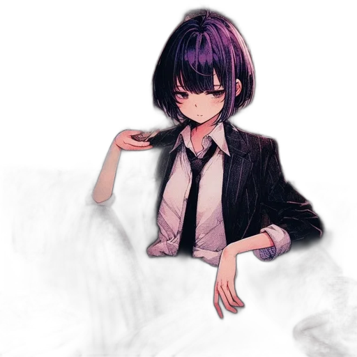 jacket, dress, staff, face transparent PNG cut-out
