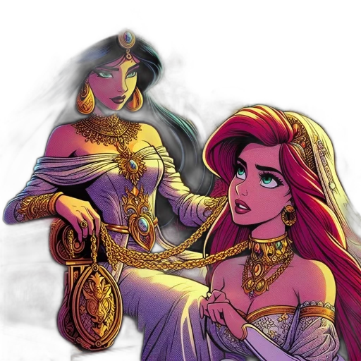 jewelry, crown, sword, comic book art transparent PNG cut-out