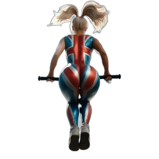 concept art, cartoon, woman, british-flag transparent PNG cut-out