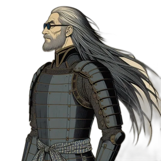 hair, dragon, sword, concept art transparent PNG cut-out