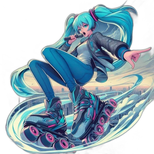 shoes, jacket, concept art, vaporwave transparent PNG cut-out