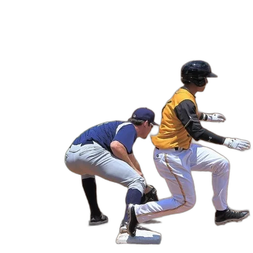 baseball, player, yellow, jersey transparent PNG cut-out