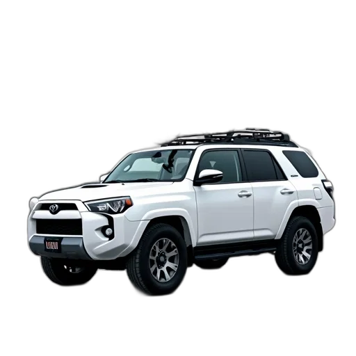 car, white, suv, parked transparent PNG cut-out
