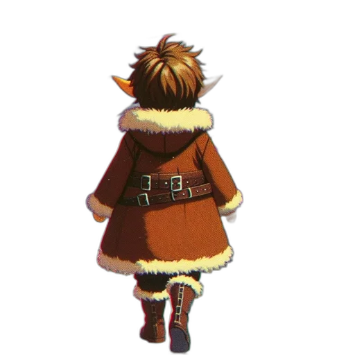 jacket, staff, hat, dress transparent PNG cut-out