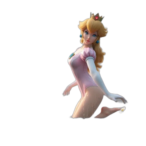 dress, crown, 3d render, concept art transparent PNG cut-out