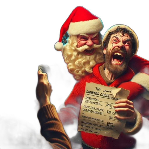 concept art, two, santa, figures transparent PNG cut-out