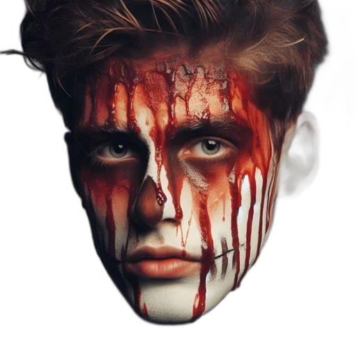 face, mask, creature, photorealistic transparent PNG cut-out