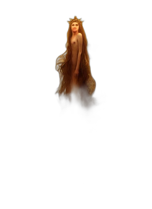 hair, creature, dress, face transparent PNG cut-out