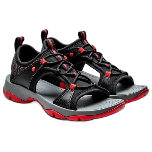 shoes, 3d render, pair, black transparent PNG cut-out
