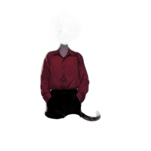 mask, jacket, staff, creature transparent PNG cut-out