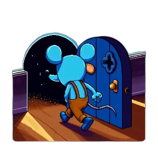 robot, mask, jacket, staff transparent PNG cut-out
