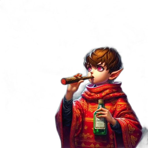 jacket, dragon, weapon, staff transparent PNG cut-out