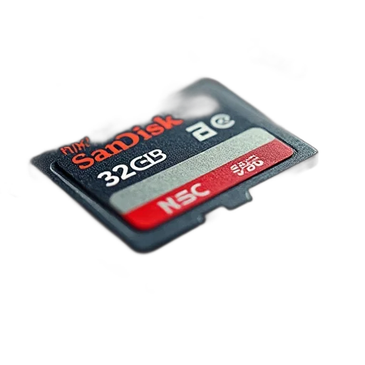 3d render, sandisk, 32gb, extreme transparent PNG cut-out