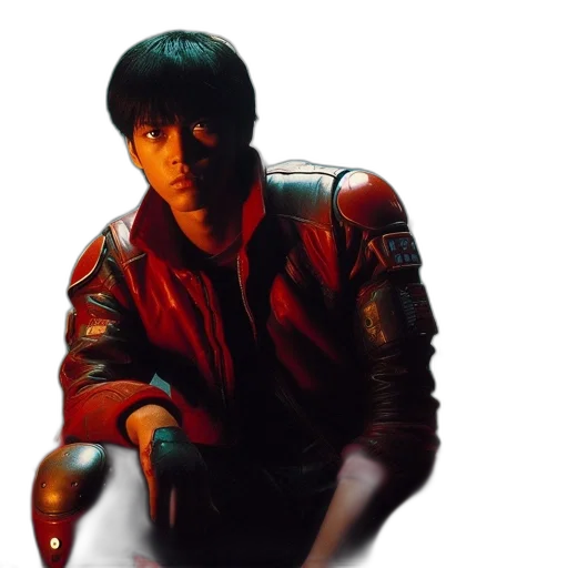 jacket, robot, face, weapon transparent PNG cut-out