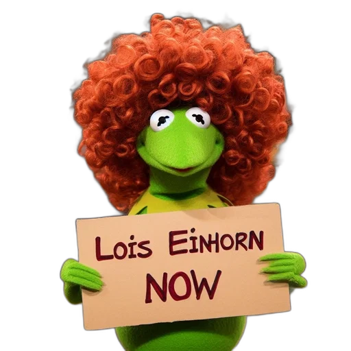 kermit, frog, his, signature transparent PNG cut-out