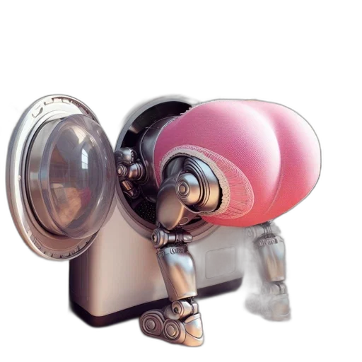 robot, mask, 3d render, concept art transparent PNG cut-out
