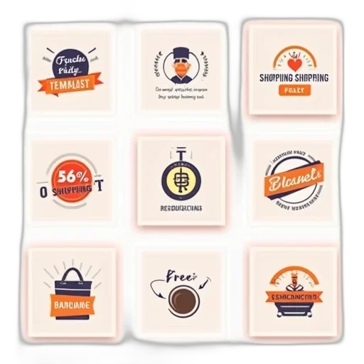 advertising, template, set, shopping transparent PNG cut-out