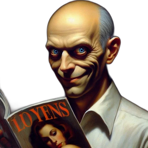 comic book art, concept art, photorealistic, bald transparent PNG cut-out