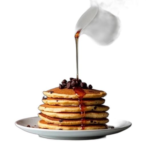 food, photorealistic, stack, pancakes transparent PNG cut-out
