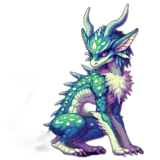 dragon, creature, staff, animal transparent PNG cut-out