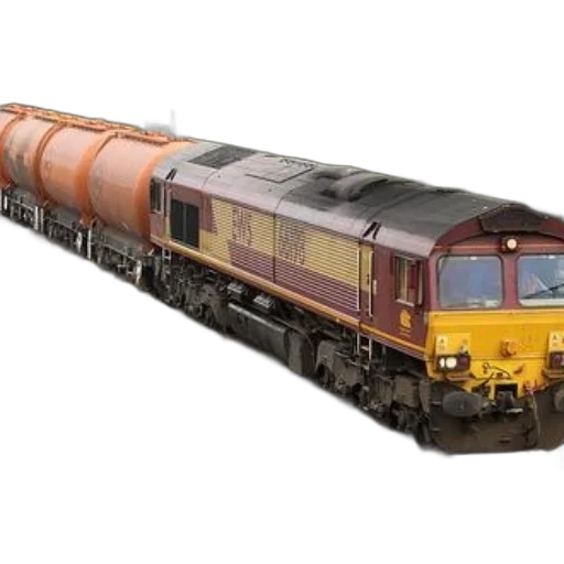 maroon, yellow, freight, train transparent PNG cut-out