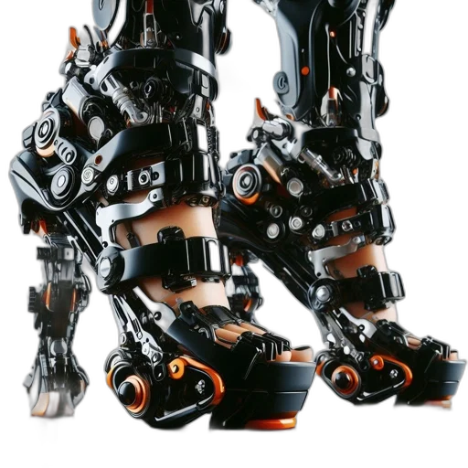 robot, shoes, weapon, cyberpunk transparent PNG cut-out