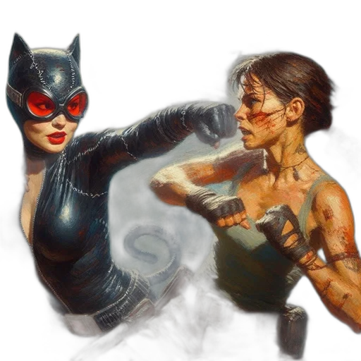 comic book art, concept art, fantasy art, photorealistic transparent PNG cut-out