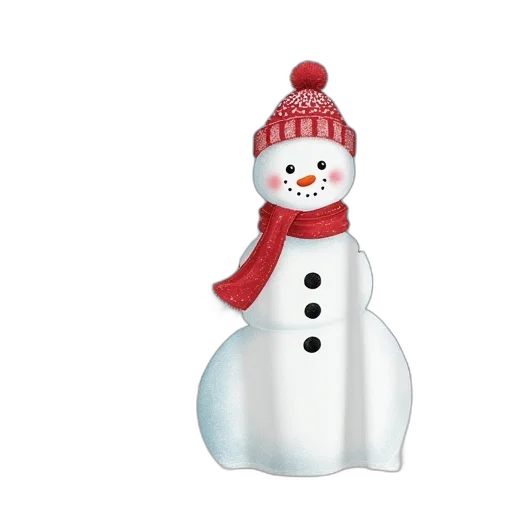 hat, 3d render, snow, little transparent PNG cut-out