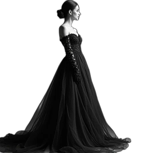 dress, crown, jewelry, photorealistic transparent PNG cut-out