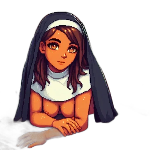 dress, staff, pixel art, concept art transparent PNG cut-out